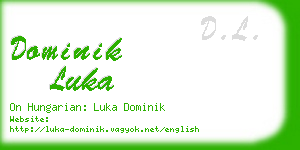 dominik luka business card